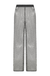 Shimmering Threaded Mesh Pants